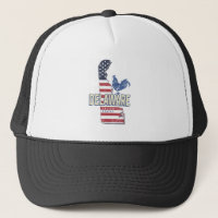 Delaware United Staaten Retro Staat Map Vintag USA
