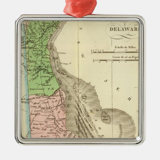Delaware US Ornament Aus Metall (Vorne)