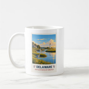 Delaware USA – Vintage Reiseplakat Kaffeetasse