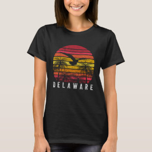 Delaware Vintag Beach Retro Sunset 80er Men Wome T-Shirt