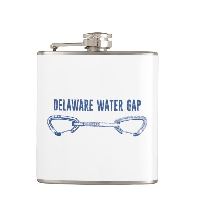 Delaware Water Gap Klettern Schnellziehen Flachmann (Vorderseite)
