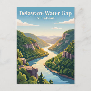 Delaware Water Gap Pennsylvania Postkarte