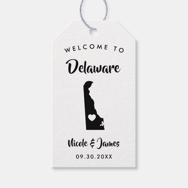 Delaware Wedding Welcome Bag Tags, Geschenkanhänger (Vorderseite)