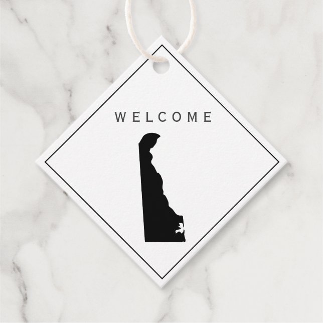 Delaware Welcome Bag Geschenk Tag für Hochzeitswoc Geschenkanhänger (Vorderseite)