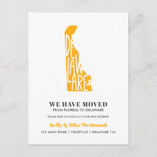 DELAWARE Wir haben neue Adresse Neue Zuhause versc Postkarte