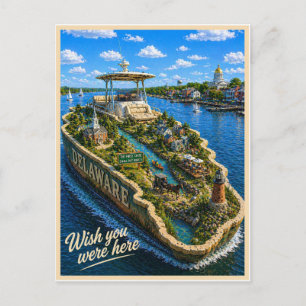 Delaware Wish You Were Here State-Serie Postkarte