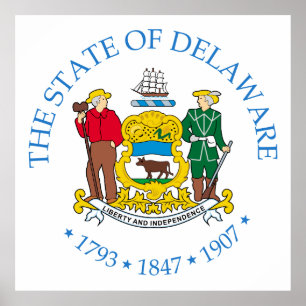 Delaware-Zeichen Poster