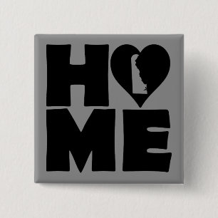 Delaware Zuhause Heart Staat Button Abzeichen Butt