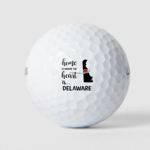 Delaware Zuhause ist der Ort, an dem das Herz lieg Golfball
