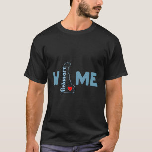 Delaware-Zuhause mit Delaware-Staat-Kontur T-Shirt