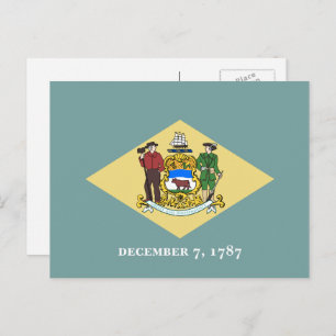 Delawarean Flag, Flag Delaware Postkarte