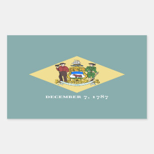 Delawarean Flag, Flag Delaware Rechteckiger Aufkleber
