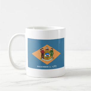 Delawarean Flagge + Karten-Tasse Tasse