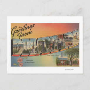 DelawareLarge Letter ScenesDelaware Postkarte