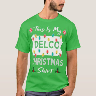 Delco Christmas Landkreis Xmas Lights Pennsylvania T-Shirt