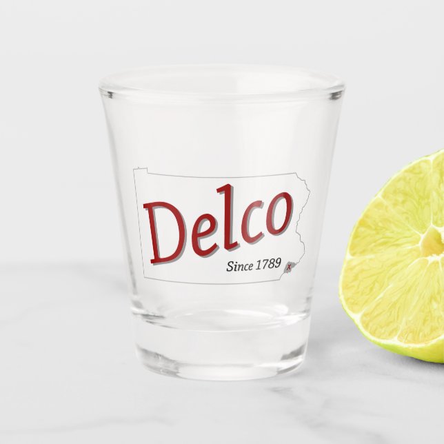 DELCO (R) seit 1789 Schnapsglas (Vorderseite)