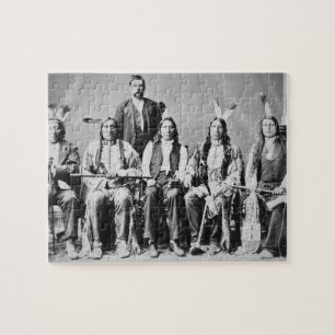 Delegation von Sioux-Leitern, geführt durch rote Puzzle