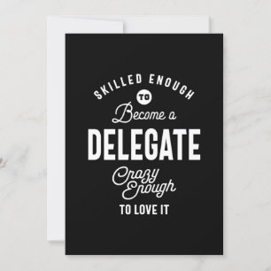 Delegierte Job Titel T-Shirt Geschenke Männer Frau Einladung