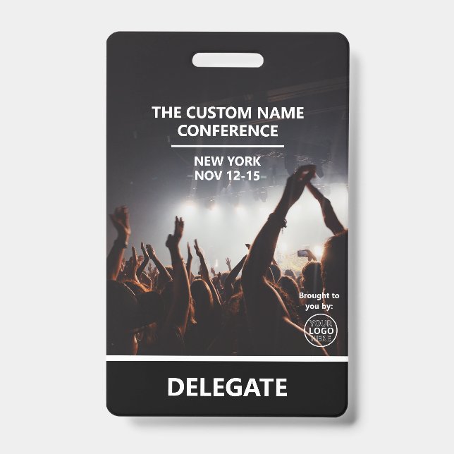 Delegierter QR-Code für das Logo "Conference Acces Ausweis (Vorderseite)