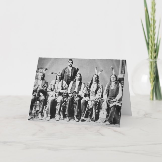 Delegiof Sioux chiefs, led by Red Cloud (1822) Karte (Vorderseite)