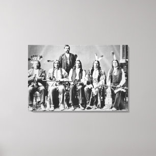 Delegiof Sioux chiefs, led by Red Cloud (1822) Leinwanddruck