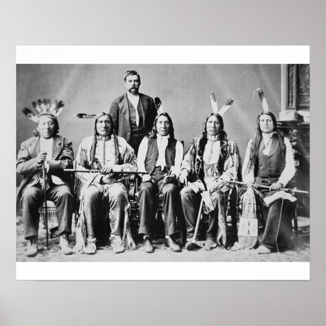 Delegiof Sioux chiefs, led by Red Cloud (1822) Poster (Vorne)