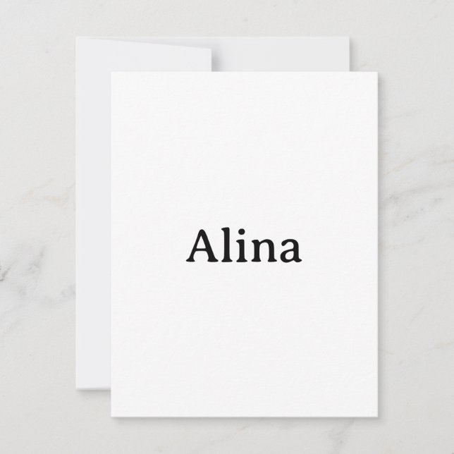 delete text add own design 4.25"x5.5" Squared Flat Dankeskarte (Vorderseite)