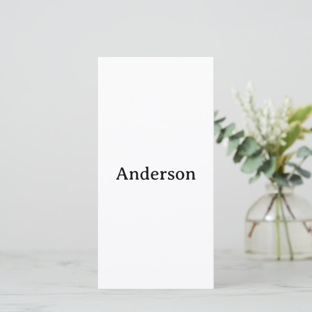Delete Text Replace Own Design 8" x 4" Flat Dankeskarte (Stehend Vorderseite)