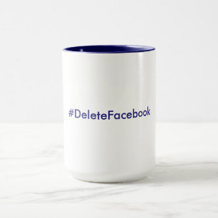 #DeleteFacebook 15 Unze. Tasse (Marine-Blau u.
