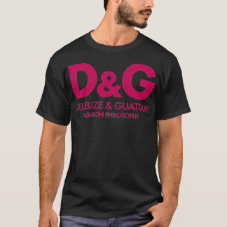 Deleuze Guattari Mode Philosophie Magenta T-Shirt