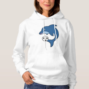 Delfin als Fußballspieler mit Fußball Hoodie