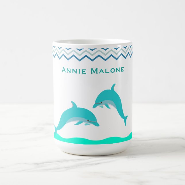 Delfin benutzerdefiniertes Wasser Kaffeetasse (Mittel)