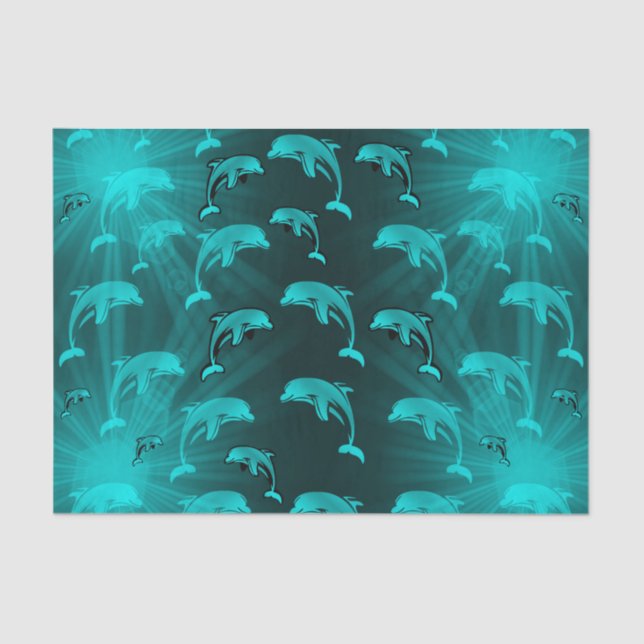 Delfin, Fisch, Natur, Wasser, Design, schön, Seidenpapier (Vorderseite)