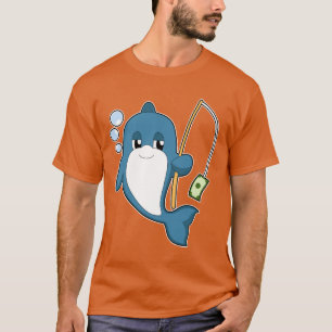 Delfin Fischer Banknoten Angeln T-Shirt