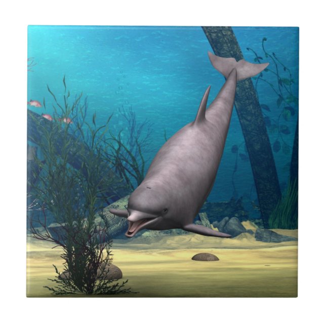 Delfin Fliese (Vorderseite)