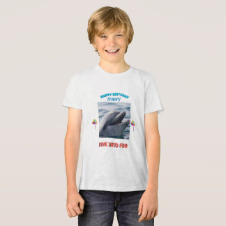 Delfin-Geburtstagssplash Tri-Blend Shirt