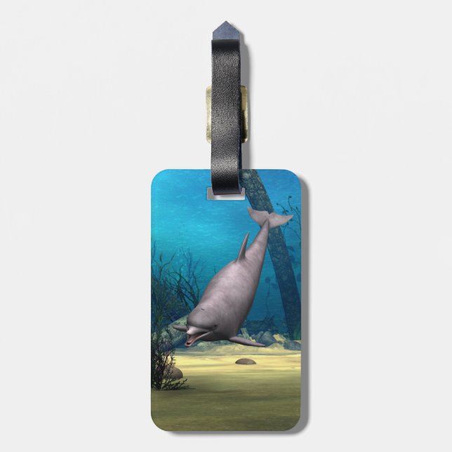Delfin Gepäckanhänger (Rückseite vertikal)