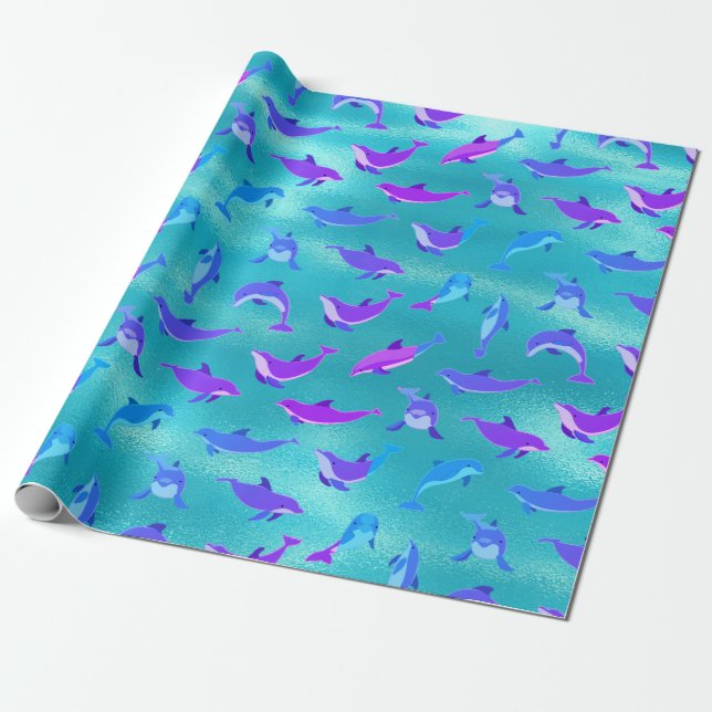 Delfin Geschenkpapier (Ungerollt)