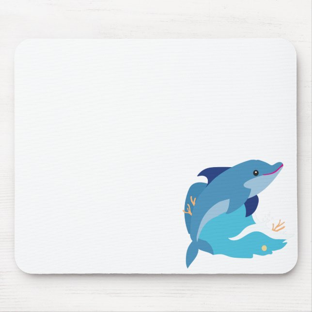 Delfin-Grafik Mousepad (Vorne)
