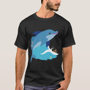 Delfin-Grafik T-Shirt