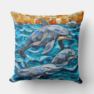 Delfin-Kunst Kissen