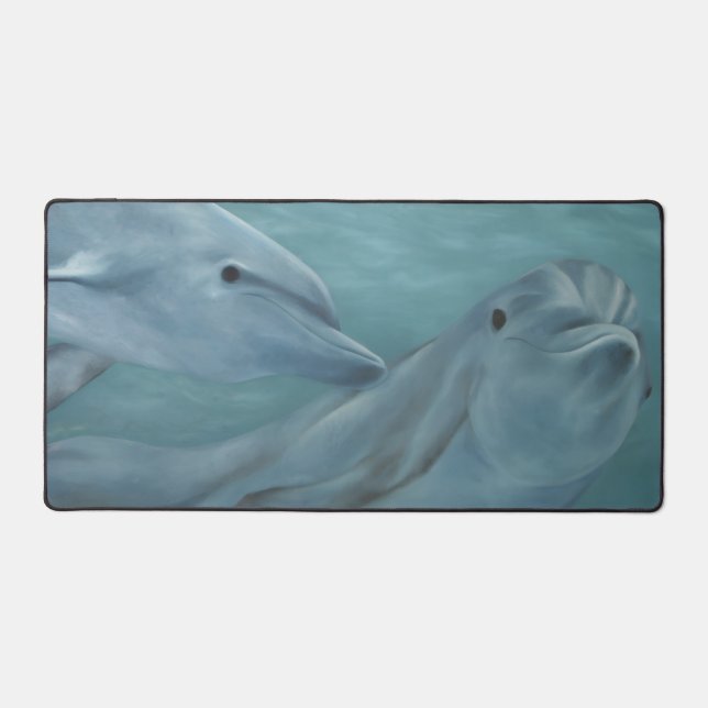 Delfin Lächeln Schreibtischunterlage (Vorderseite)