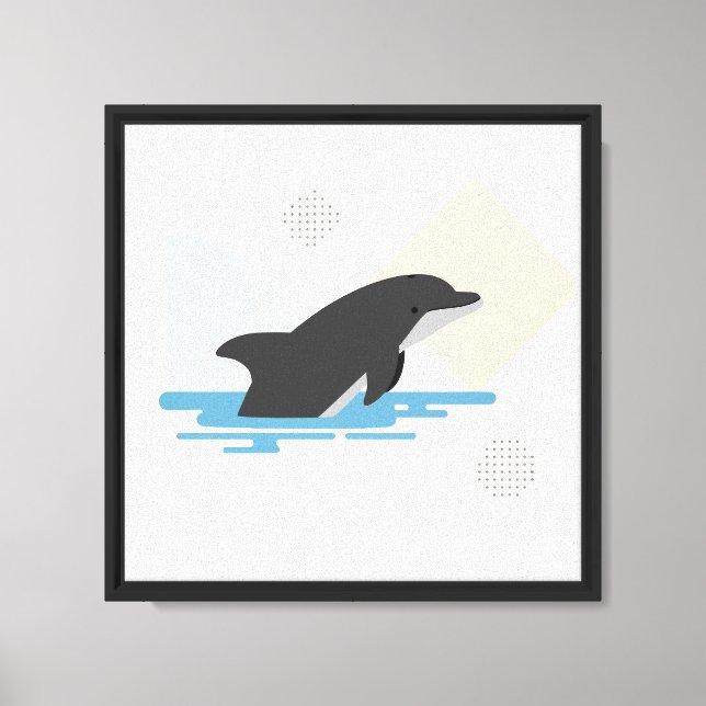 Delfin Leinwanddruck (Vorderseite)