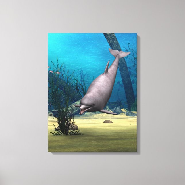 Delfin Leinwanddruck (Vorderseite)