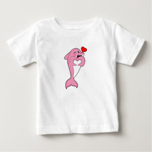 Delfin-Liebesherz Baby T-shirt