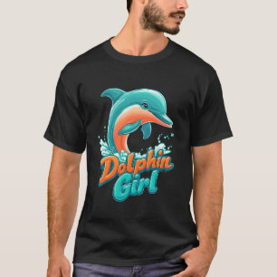 Delfin-Mädchen Florida-Souvenir Miami Beach-Gesche T-Shirt