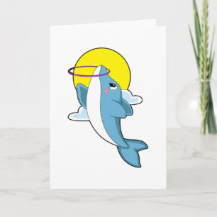 Delfin mit Fitnessreifen Karte