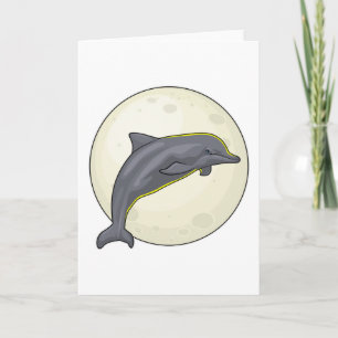 Delfin mit Mond Karte