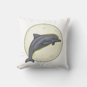 Delfin mit Mond Kissen