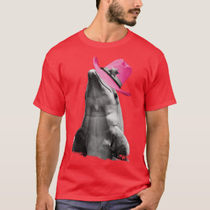Delfin mit rosa Cowboyhut Cowgirl T-Shirt